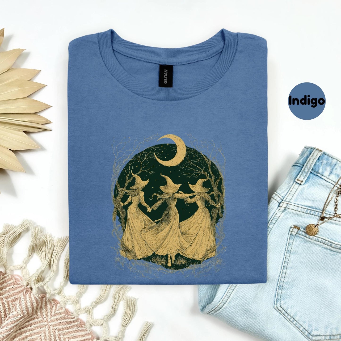 Halloween Witchy Tee – Girls Support Girls Shirt – Witchy Women Graphic T-Shirt – Halloween Witch Empowerment Shirt  AA130