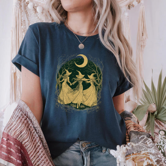 Halloween Witchy Tee – Girls Support Girls Shirt – Witchy Women Graphic T-Shirt – Halloween Witch Empowerment Shirt  AA130